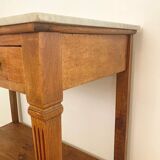 Wooden and marble console table