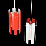 Set of 2 Fog & Mørup / Henning Rehhoff 'Cocktail' pendant lamps / Mid-century Danish modern design / 1970s