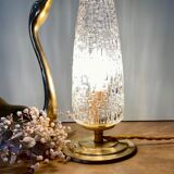 Vintage tulip table lamp in glass