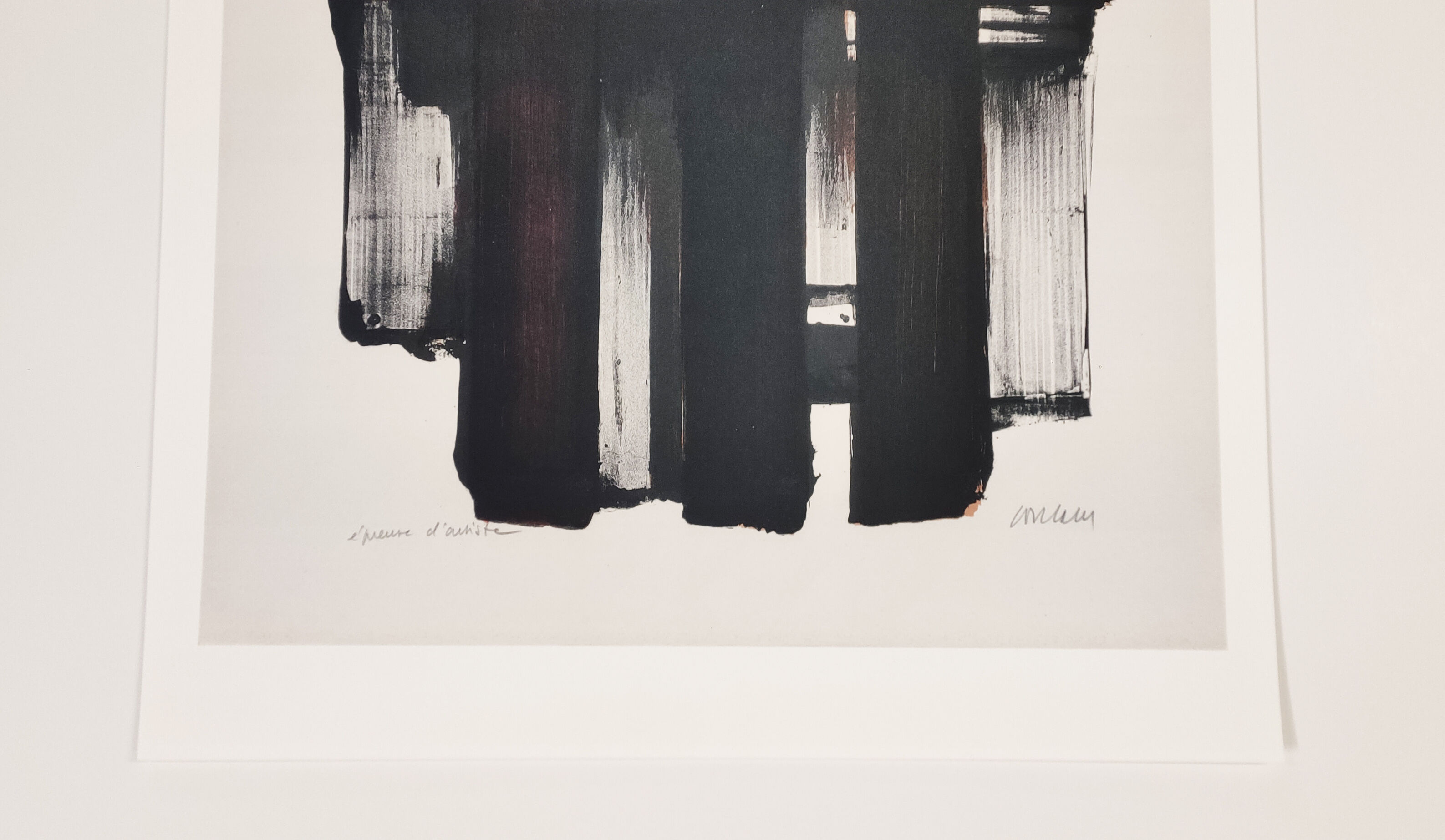 Pierre Soulages lithograph