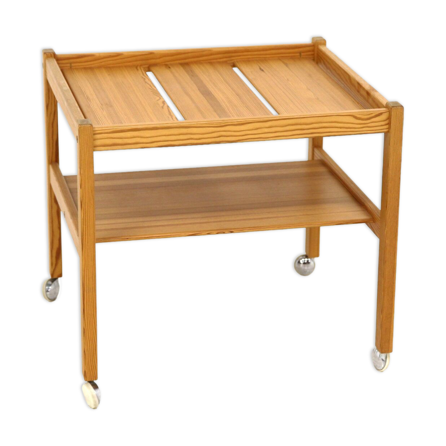 Scandinavian pine trolley, Yngve Ekström, Sweden, 1970