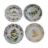 Lot 4 assiettes céramiques