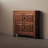 Four-door solid oak sideboard – France, 1960s