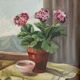 1940s Bouquet of Hydrangeas Still Life Oil Painting