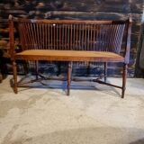 Wooden bench and cannage