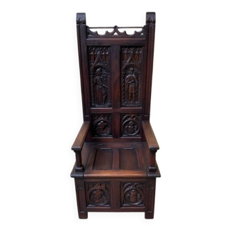Antique - Chest Bench, - Neo-Gothic