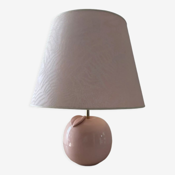 Lampe pomme en céramique années 80