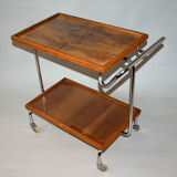Antique chrome serving table, Thonet, Jindřich Halabala