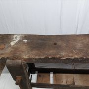 Old vintage wooden workbench