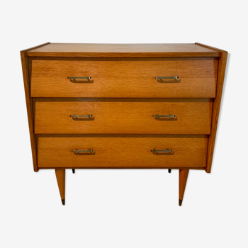 Commode vintage a trois tiroirs années 60