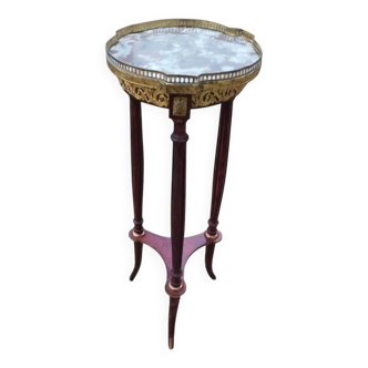 Antique Louis XVI style side table with marble top