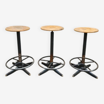 French vintage Industrial barstools