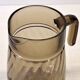Very pretty black smoked glass pitcher from Lever in very good condition.