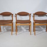 Danish Design Chairs 49B by ERIK KIRKEGAARD Oak 1960s