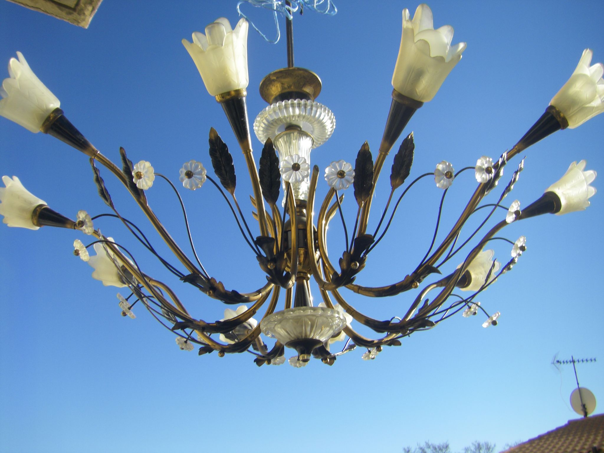 Chandelier Maison Lunel, France, 1950s
