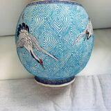 Vase rond japonais signé