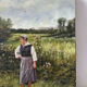 The well-kept cows, landscape, oil on canvas signed.