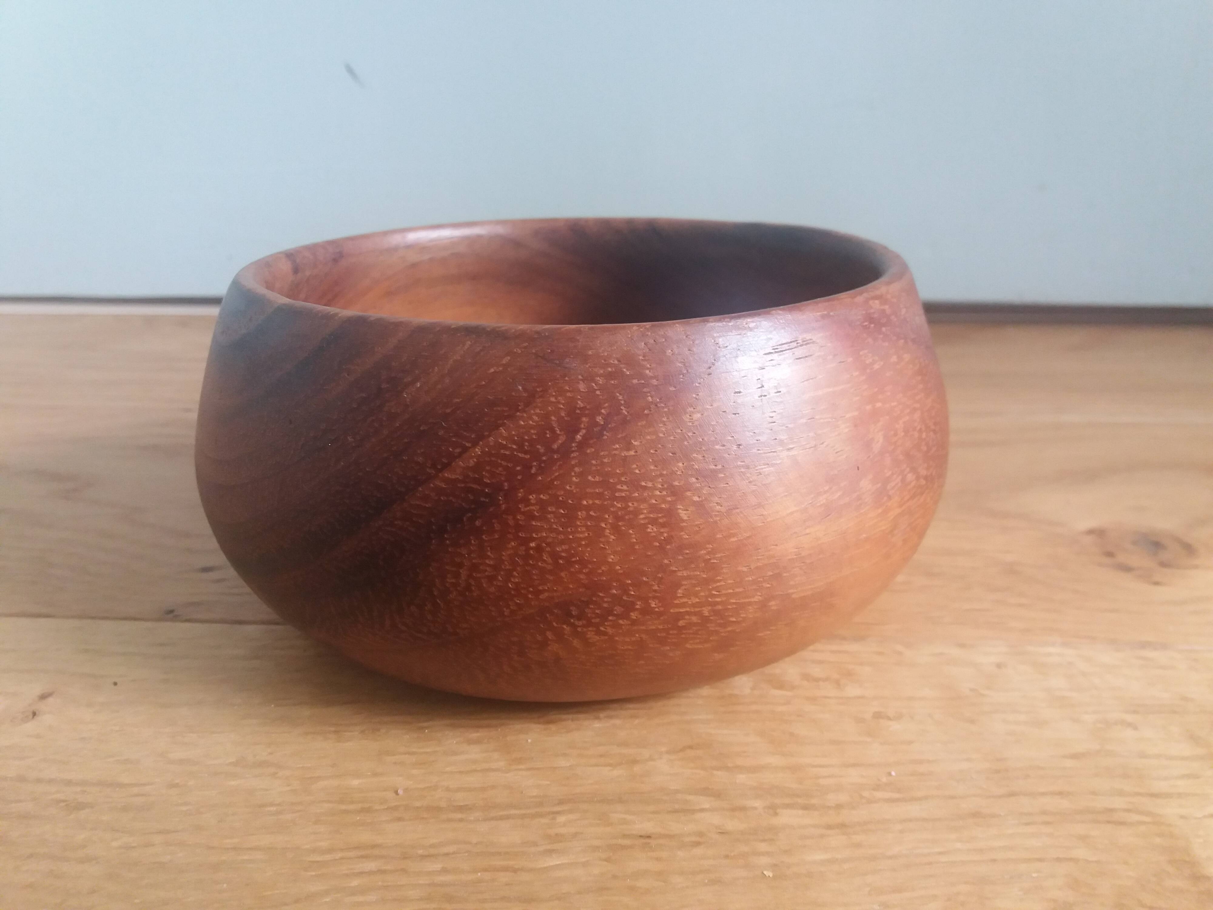 Turned wood bowl