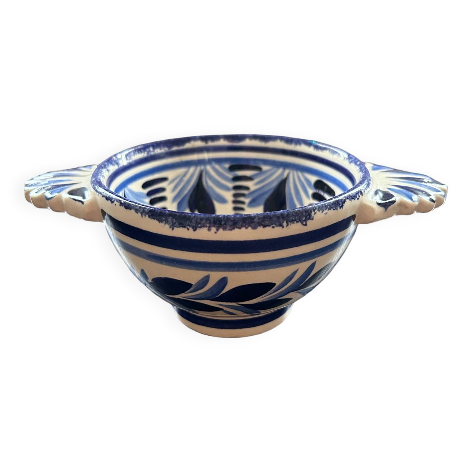 Blue bowl signed HB Quimper