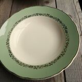 6 Villeroy & Boch deposed hollow plates in ceramics gold decoration