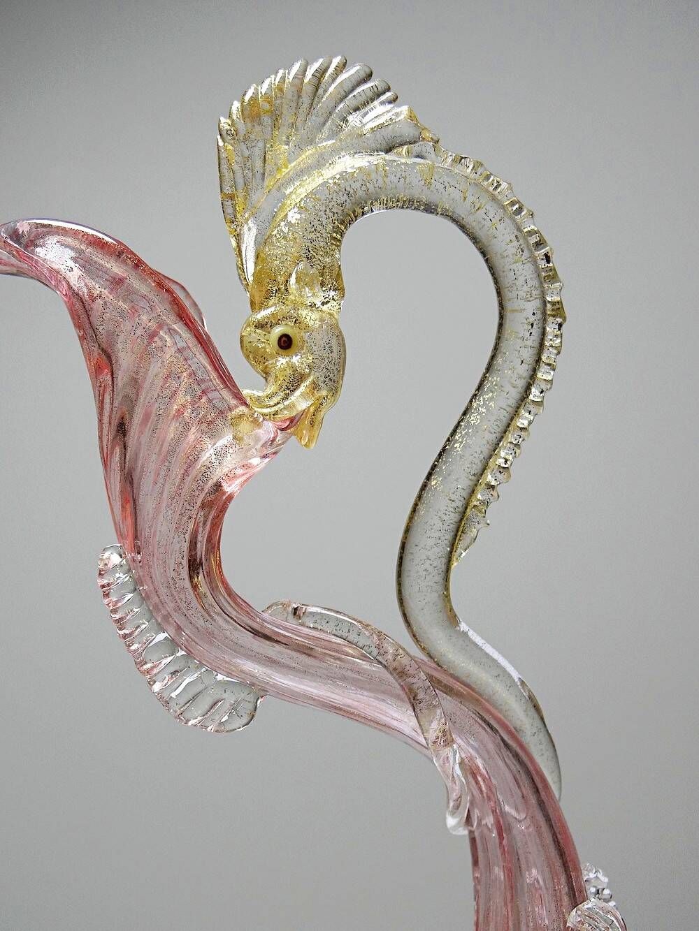 Dolphin ewer by Antonio Salviati in Murano glass, 19th century