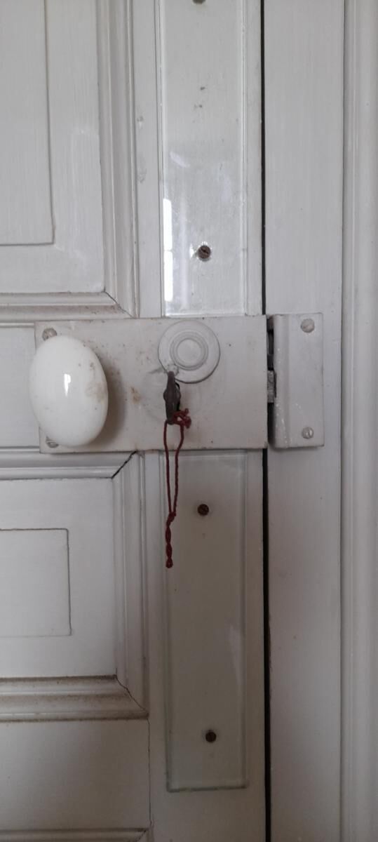 Old carpenter's interior door