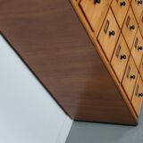 Dutch Beech Industrial Apothecary / Workshop Cabinet, circa 1950s