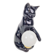 Mid-Century Cat Sphere Table Lamp in Ceramic and Opal Glass, 1970s