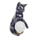 Mid-Century Cat Sphere Table Lamp in Ceramic and Opal Glass, 1970s