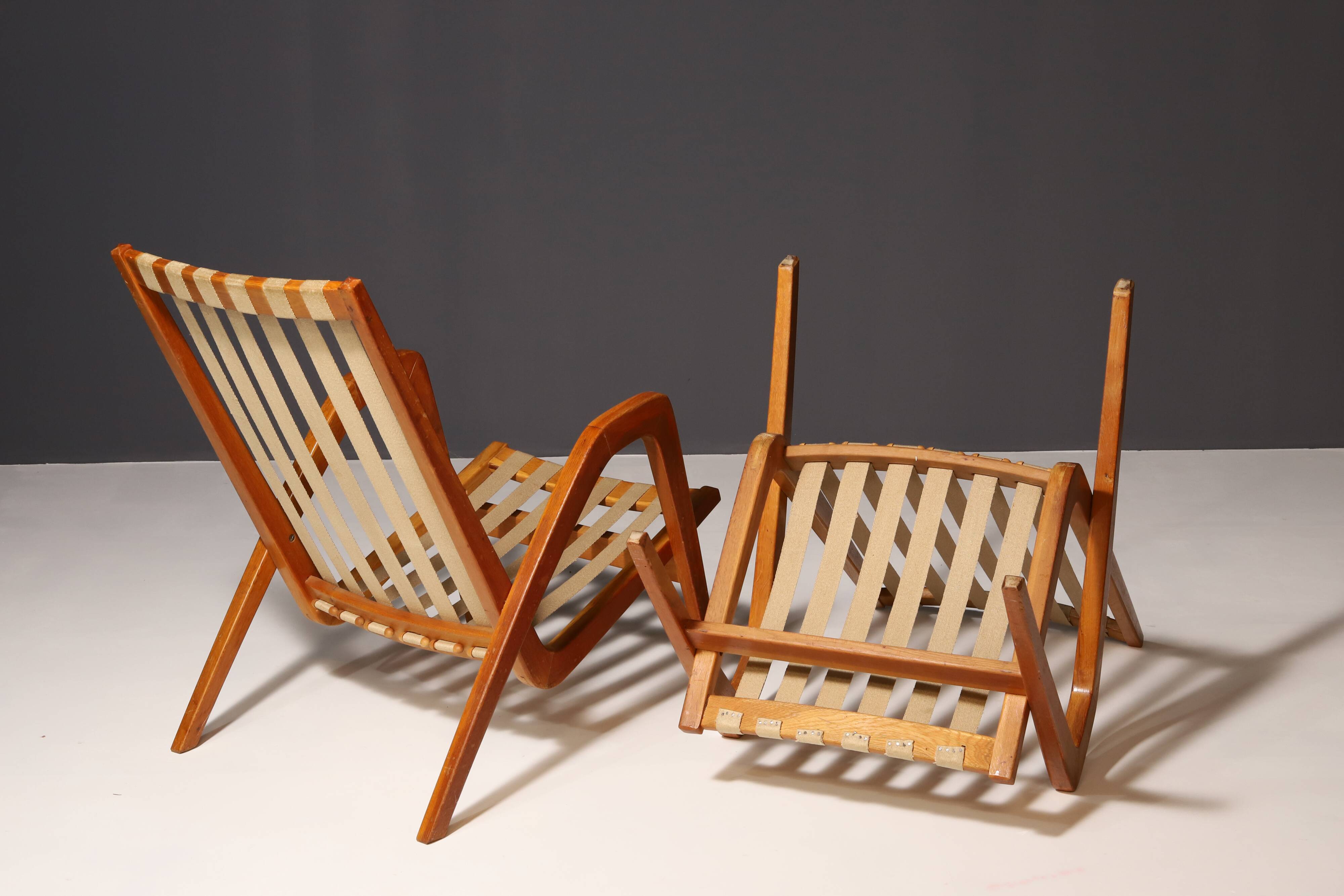 Pair of armchairs by Janěk Vaněk for Krásná Jizba, 1940´s, Czechoslovakia