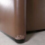 Cassina Maralunga 2 seater in mocca colored leather