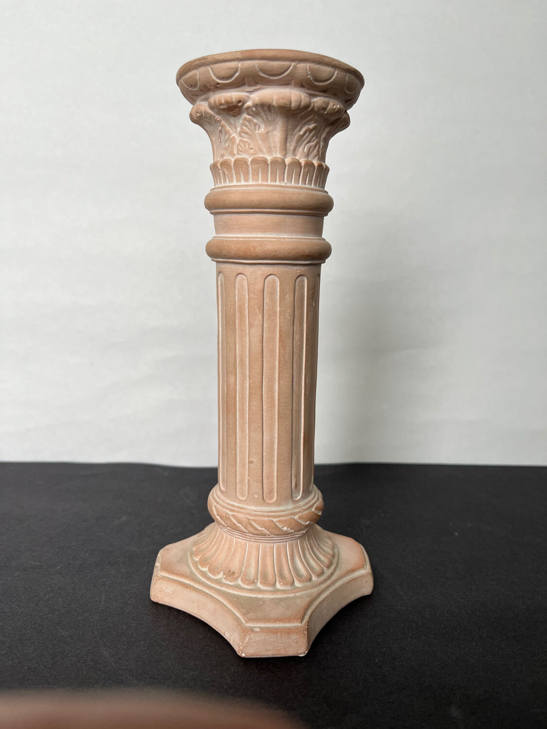Antique style ceramic candle holder