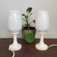 Lampes de table Space Age blanches, années 1960