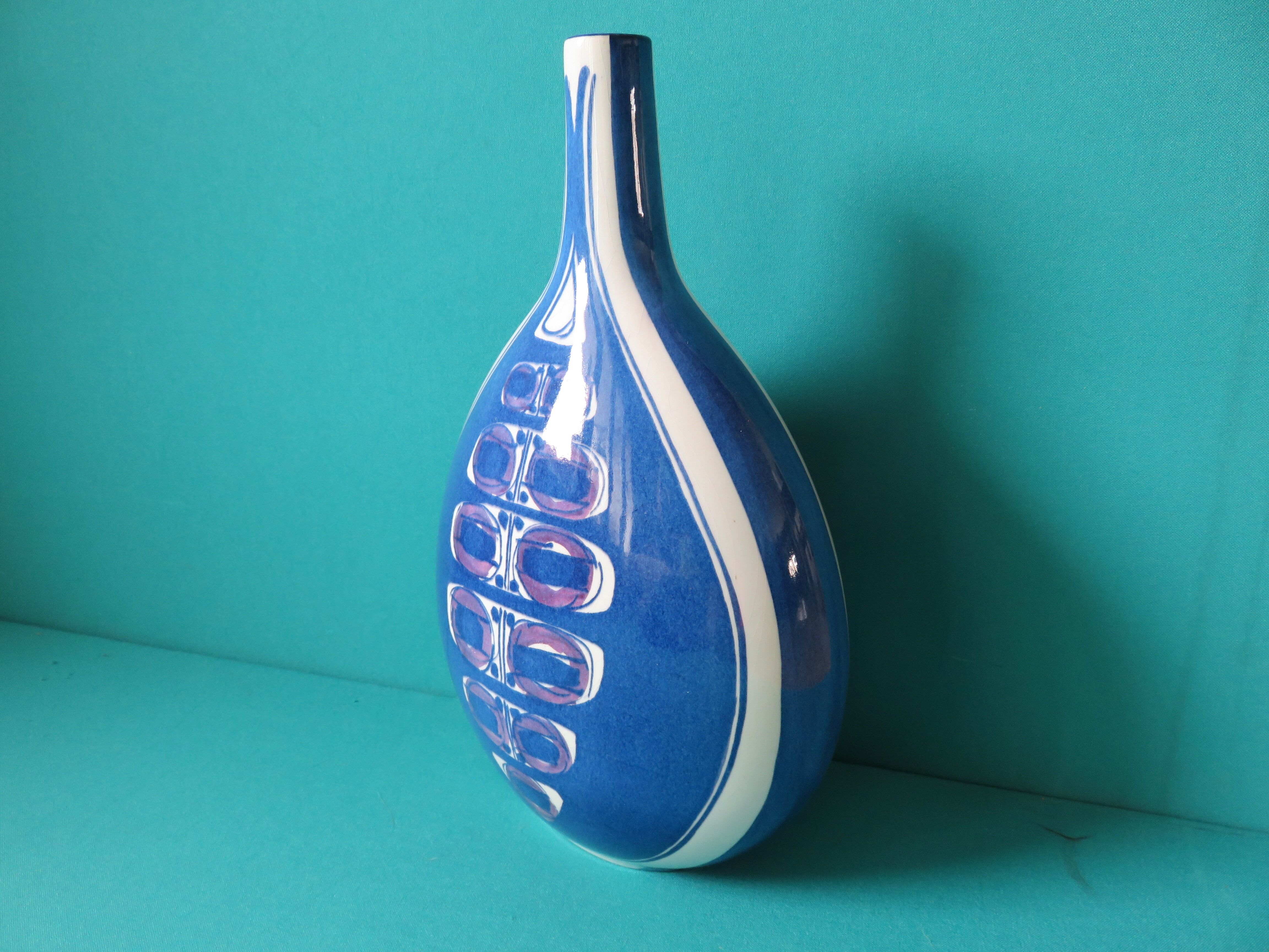 Vase by Anna Lisa Koefod, "Aluminia" Royale Copenhagen Denmark 1967