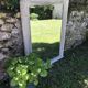 Old white mirror patinated 90x119cm