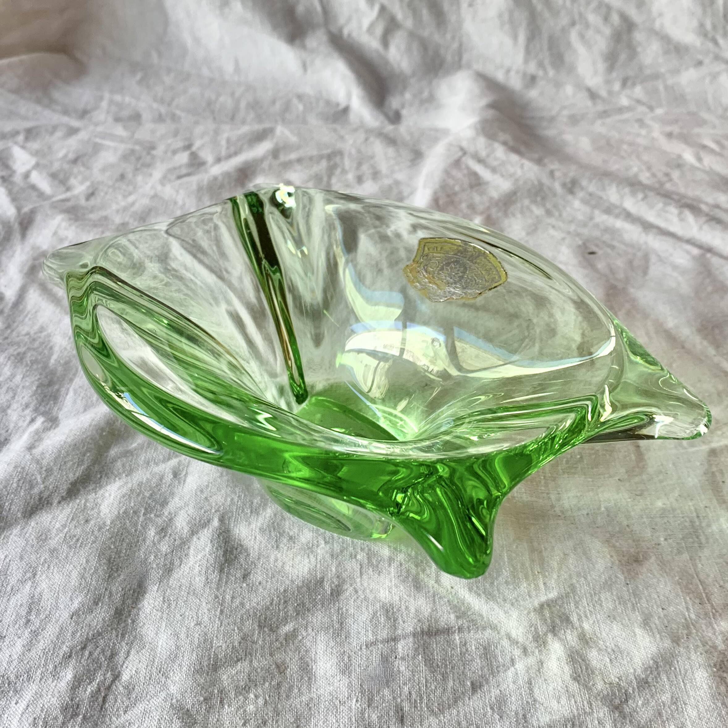 Val-Saint-Lambert crystal tray - 1960