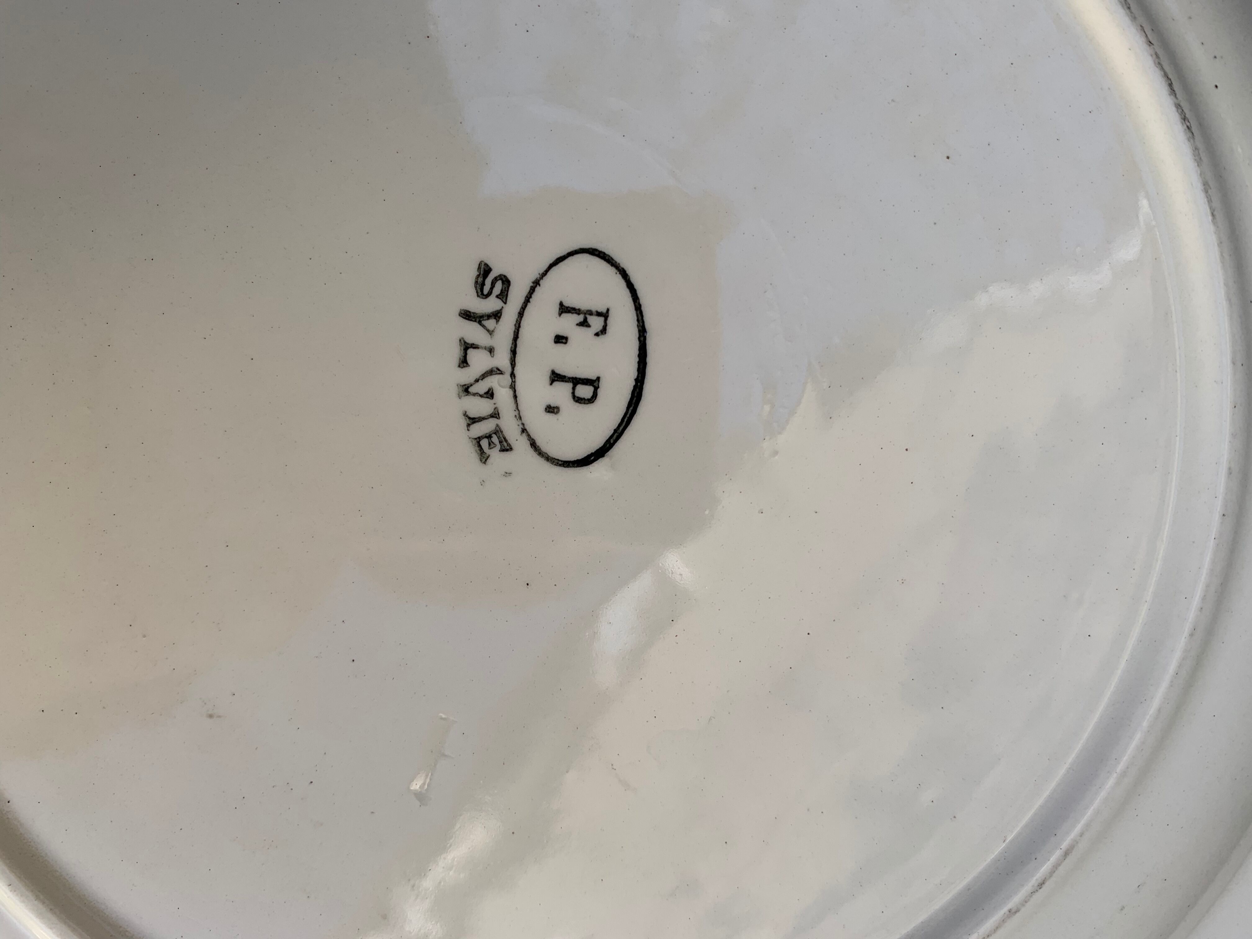 6 earthenware plates Sylvie Hamage Moulin des Loups Nord vintage model