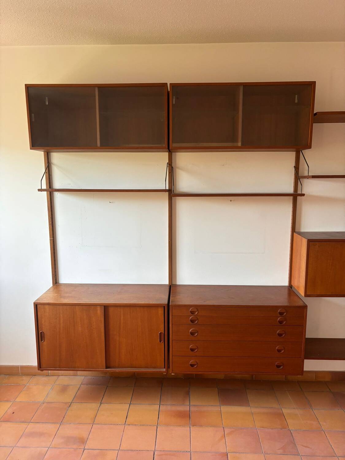 Étagère scandinave en teck modulable