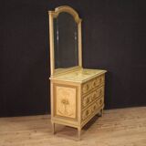 Dresser in lacquered wood with mirror Louis XVI style from the 20th century