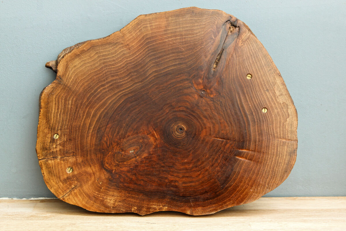 Raw wooden cheese platter