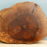 Raw wooden cheese platter