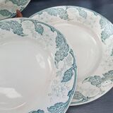 4 assiettes plates en terre de fer Parmentier St Amand