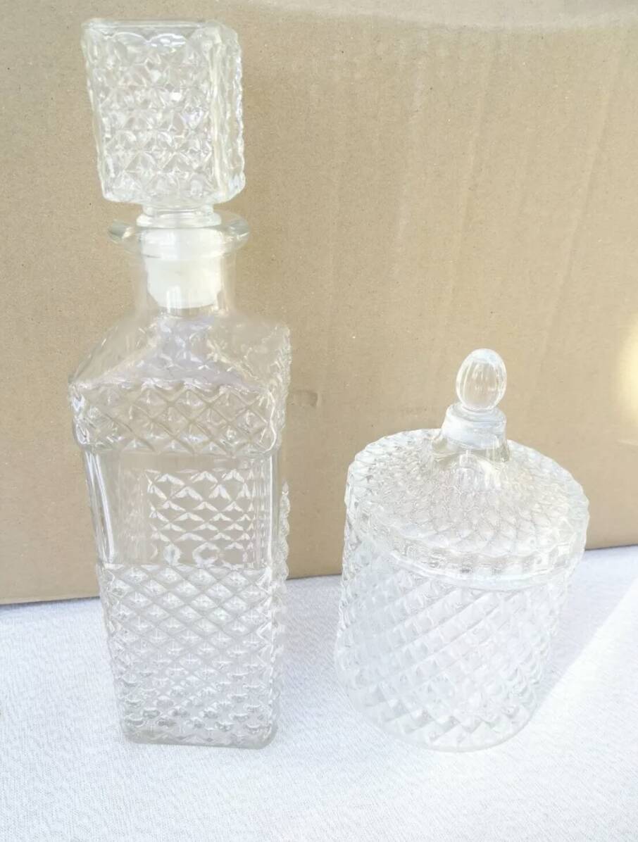 Cut glass carafe