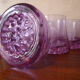 Set of 6 purple crystal aperitif glasses