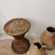 Diabolo tamtam stool in vintage buri rattan