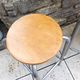 Pair of high wooden stools and metal industrial style 60/70