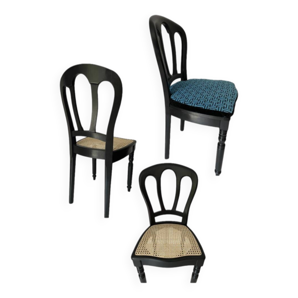 Paire de chaises Baumann cannées