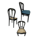Pair of Baumann caned chairs