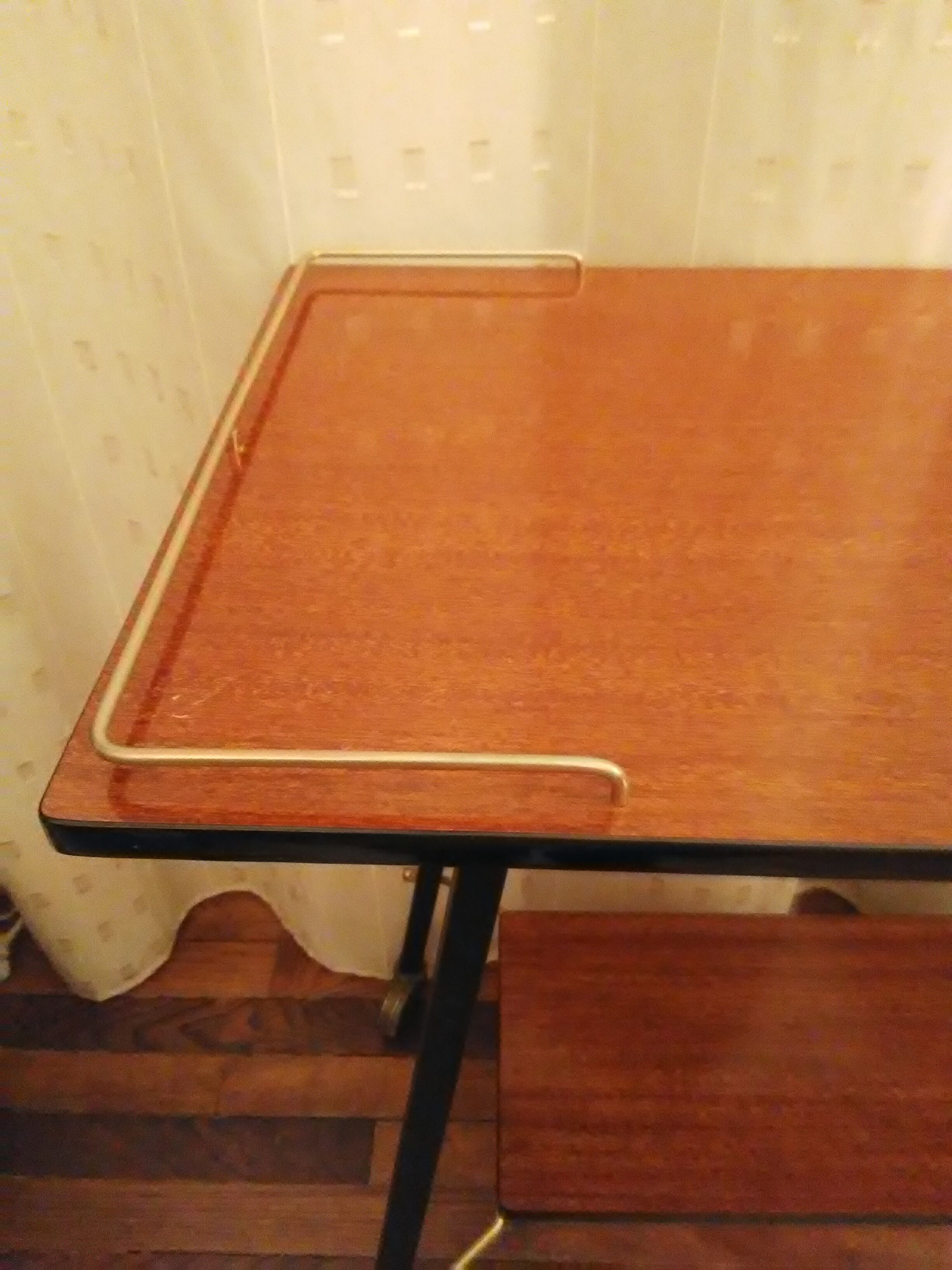 Vintage TV table with casters