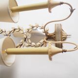 Neoclassical laurel wreath wall lamps, 1960s set of two